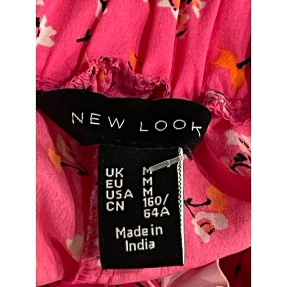 New look womens  3 piece bikini & matching shorts. Pink floral medium - Picture 7 of 7